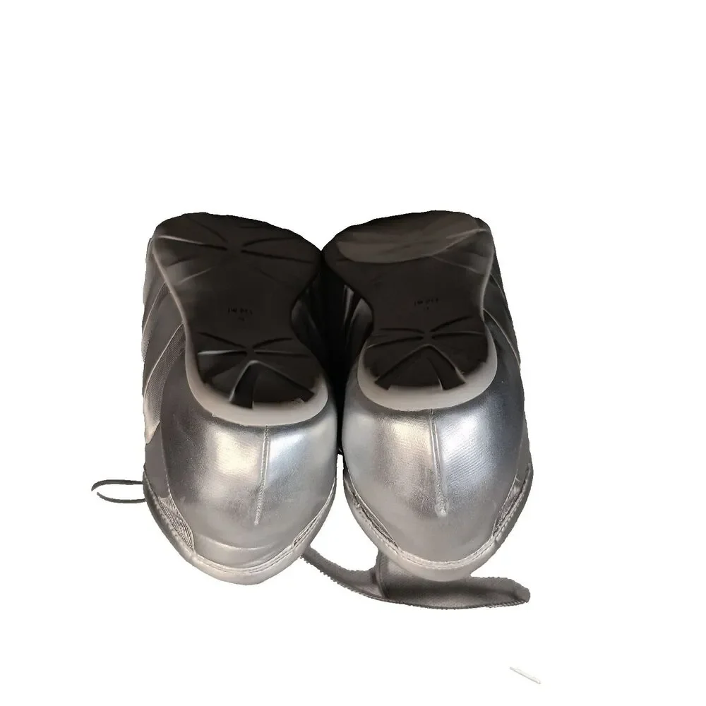 JW PEI Flavia Ballerina Sneakers Silver Metallic Women’s 9 Low Top Shoes